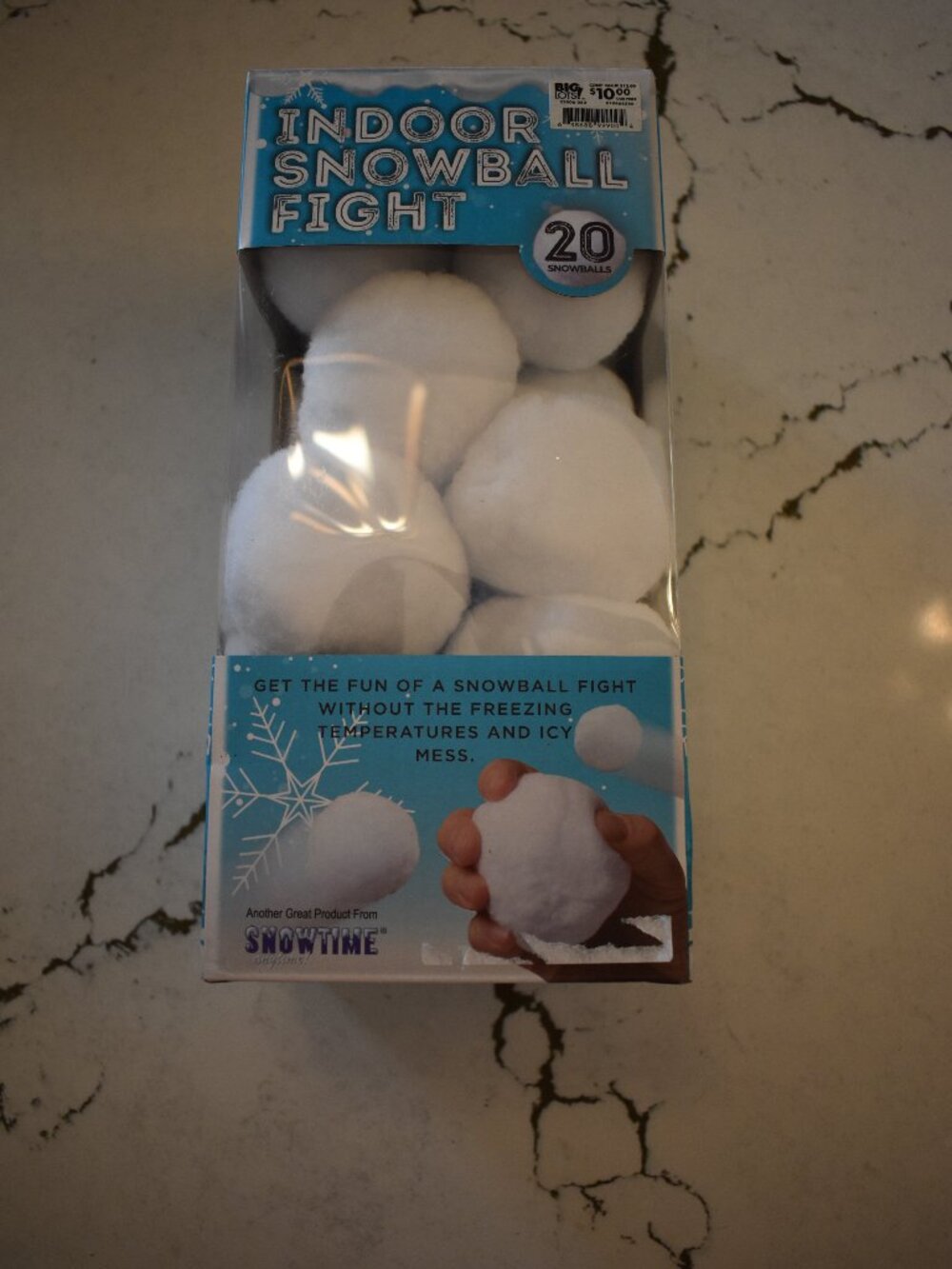 Indoor Snowball Fight Game Set – 20 Soft Plush Snowballs – Winter Holiday Family